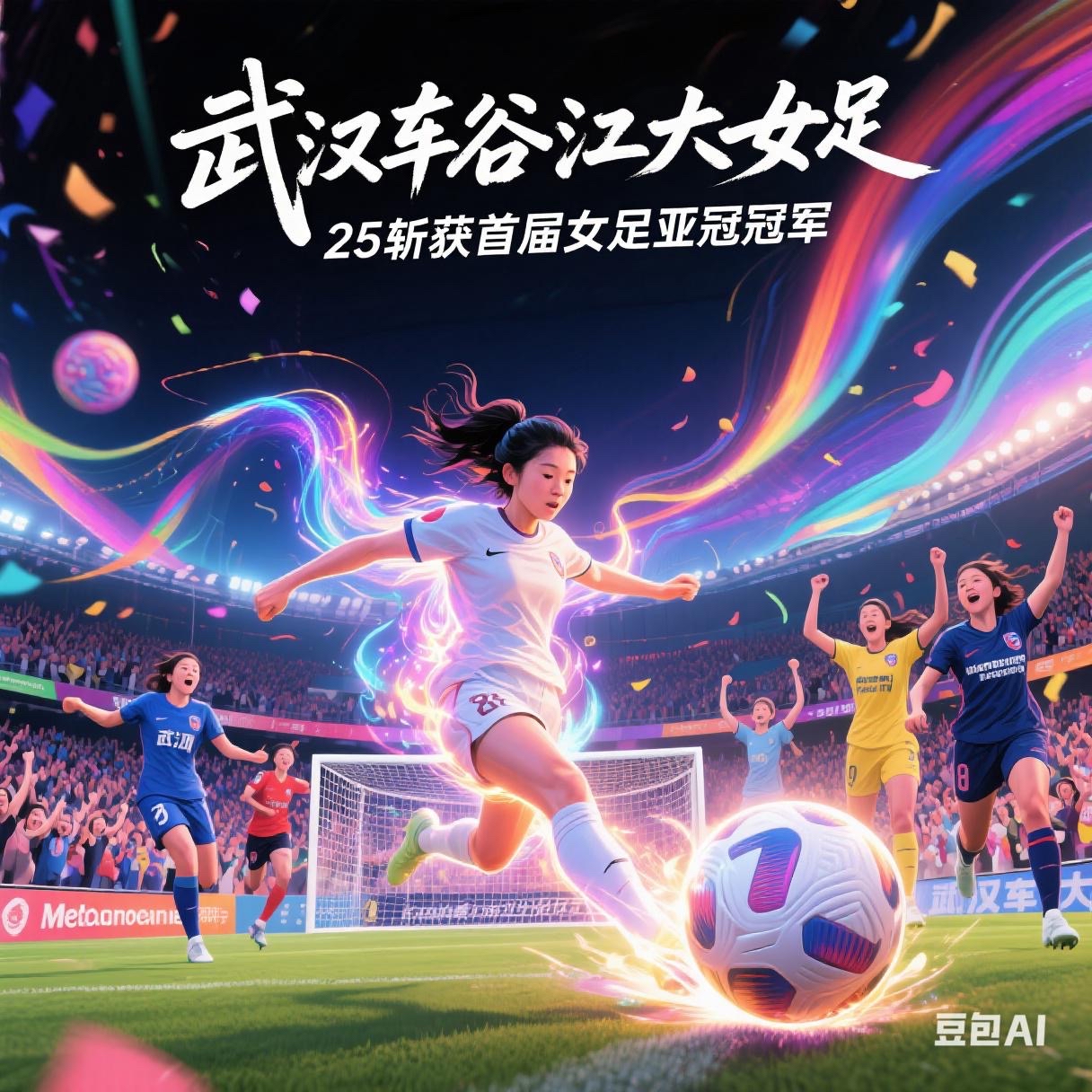 雷速直播-辉煌女足队员同心协力，共庆胜利果实